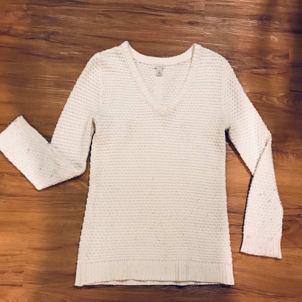 Thick white sweater